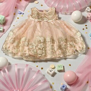 Blueberi Boulevard Baby Girls Floral-Appliqué Dress